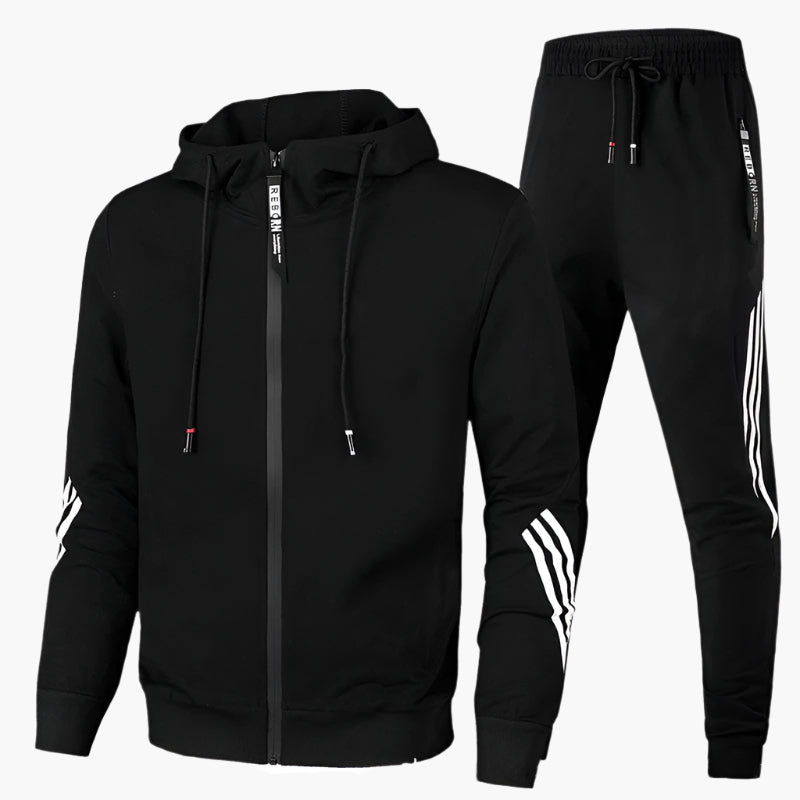 Herren Sport-Trainingsanzug im Modernen Zweiteiler – Bequemer Hoodie & Jogger für Fitness & Freizeit