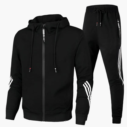 Herren Sport-Trainingsanzug im Modernen Zweiteiler – Bequemer Hoodie & Jogger für Fitness & Freizeit