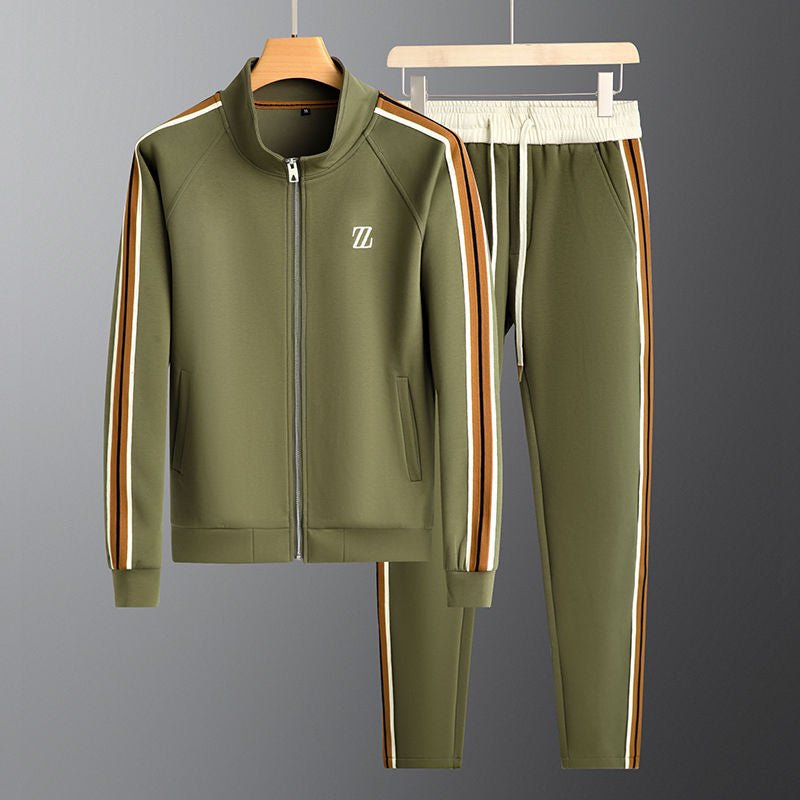 Herren Trainingsanzug 2-teilig Set Sport Freizeit Jogginganzug mit Reißverschlussjacke und Jogginghose