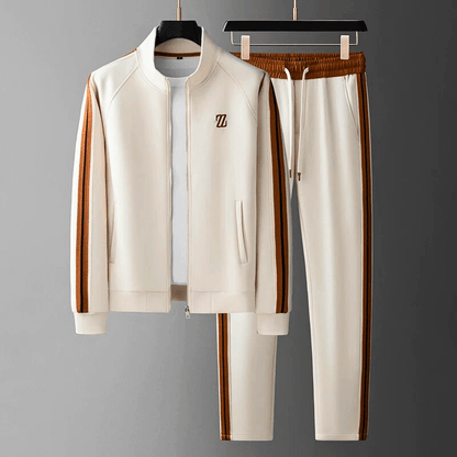 Herren Trainingsanzug 2-teilig Set Sport Freizeit Jogginganzug mit Reißverschlussjacke und Jogginghose