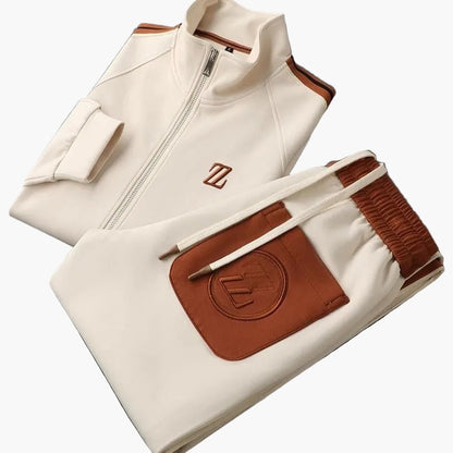 Herren Trainingsanzug 2-teilig Set Sport Freizeit Jogginganzug mit Reißverschlussjacke und Jogginghose