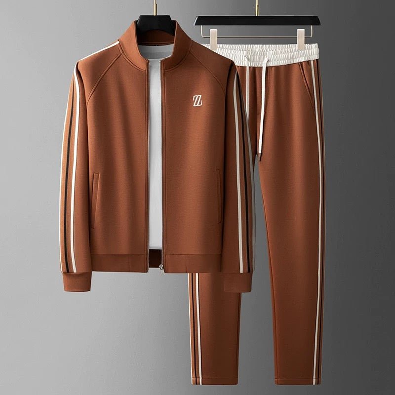 Herren Trainingsanzug 2-teilig Set Sport Freizeit Jogginganzug mit Reißverschlussjacke und Jogginghose